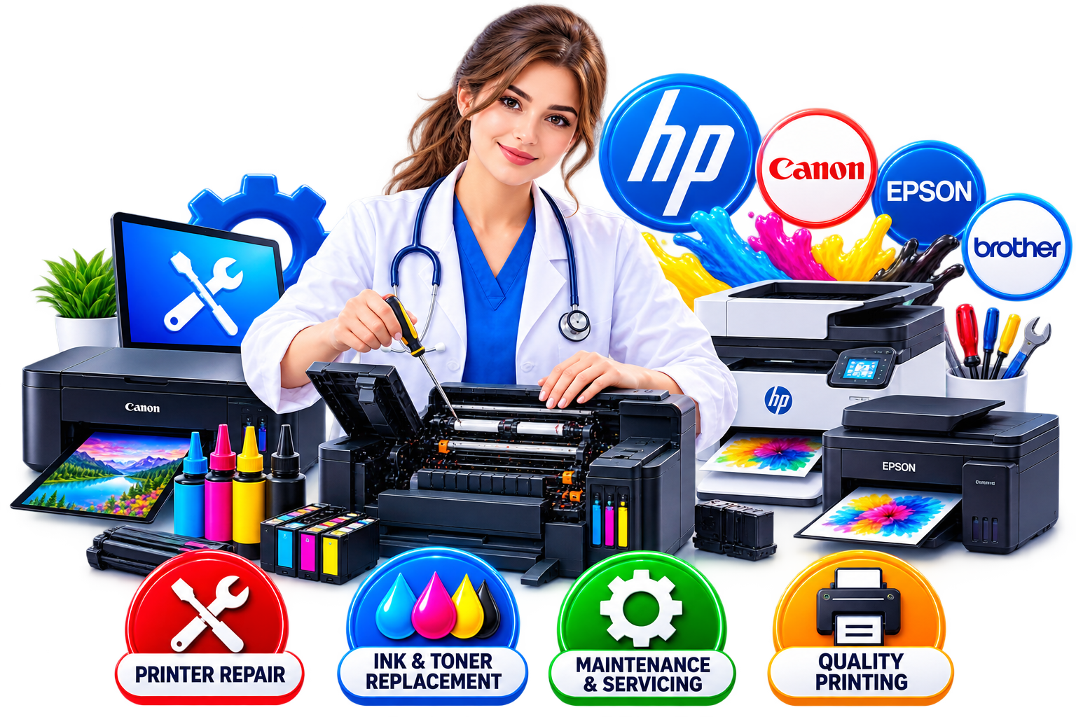 Printer help illustration